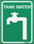 SIGN TANK WATER GREEN 100X75