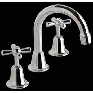 DORSET LEVER BASIN SET G/NECK SPOUT