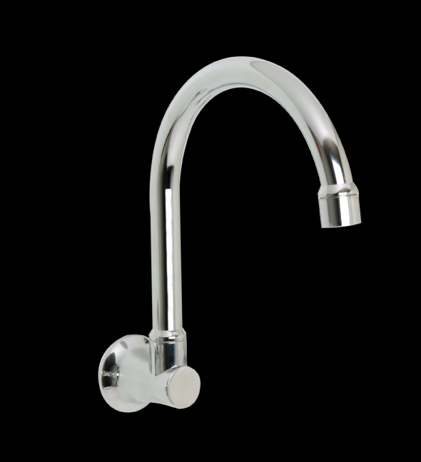 WALL SINK SPOUT G/NECK DORSET CP 175MM