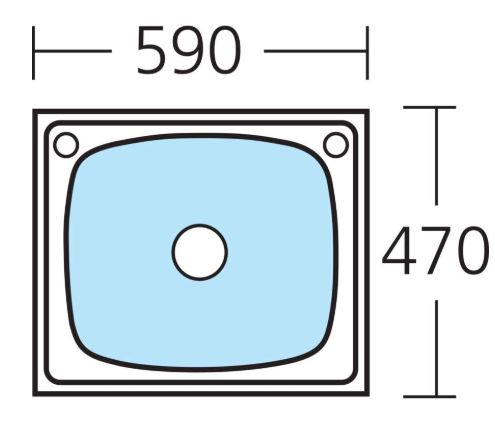 LAUNDRY TUB 45LT OLIVERI W/ BYPASS