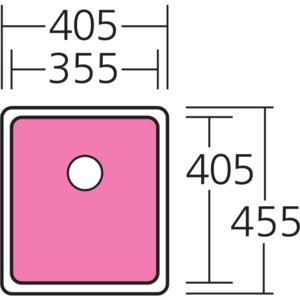 SINK SINGLE BOWL SONETTO U/MOUNT 405X455