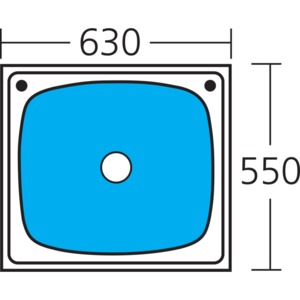 LAUNDRY TUB OLIVIER 70LT INSET W/BYPASS