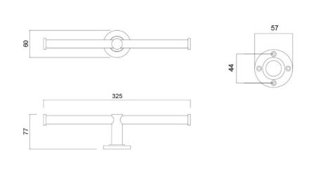 DOUBLE TOILET ROLL HOLDER UDO CP